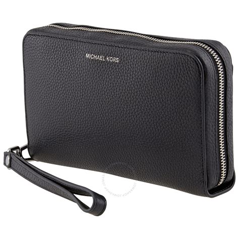 michael kors zip around wallets|michael kors wristlet wallet black.